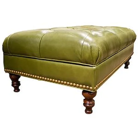 Traditional Leather Storage Ottoman